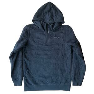 JACK & JONES Men Long Sleeve Turtleneck Hooded Half Zip Sweatshirt size S, Blue